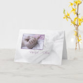 ガールバプテスマおめでとうカードベビー カード (黄色い花)