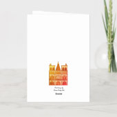 ガールバプテスマおめでとう 箔グリーティングカード (裏面)