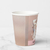 ガールバプテスマバラ金ゴールド《キリスト教》洗礼式や命名式バスケット 紙コップ (右)