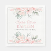 ガールバプテスマパーソナライズされたパーティーナプキン スタンダードランチョンナプキン (正面)