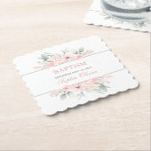 ガールバプテスマパーティー用品テーブルウェアコースター ペーパーコースター (アングル)