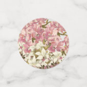 ガールバプテスマフローラピンクオーキッズマーブル金ゴールド写真 コンフェッティ (スモール正面)