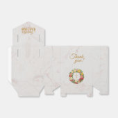 ガールバプテスマフローラ大理石金ゴールドクロスバラリース フェイバーボックス (折り畳みなし)