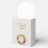 ガールバプテスマフローラ大理石金ゴールドクロスバラリース フェイバーボックス (オープン)