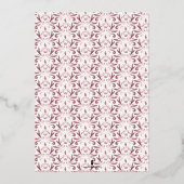 ガールバプテスマ招待状ほこりっぽいバラクレスト 箔招待状 (裏面)