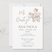 ガールバプテスマ招待状インボスペインのホ 招待状 (正面)