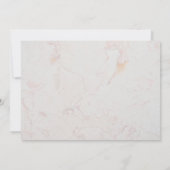 ガールバプテスマ金ゴールドクロス大理石ピンクホワイトラン サンキューカード (裏面)