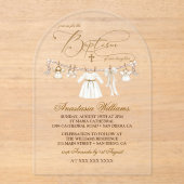 ガールバプテスマ《キリスト教》洗礼式や命名式エレガント招待状 アクリル招待状 (正面)