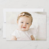 ガールバプテスマ《キリスト教》洗礼式や命名式フローラ写真 サンキューカード (裏面)