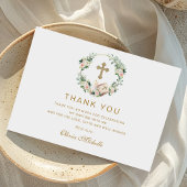 ガールバプテスマ《キリスト教》洗礼式や命名式フローラ写真 サンキューカード