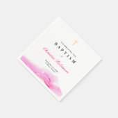 ガールバラインク《キリスト教》洗礼式や命名式バプテスマ金ゴールドクロス スタンダードカクテルナプキン (角)