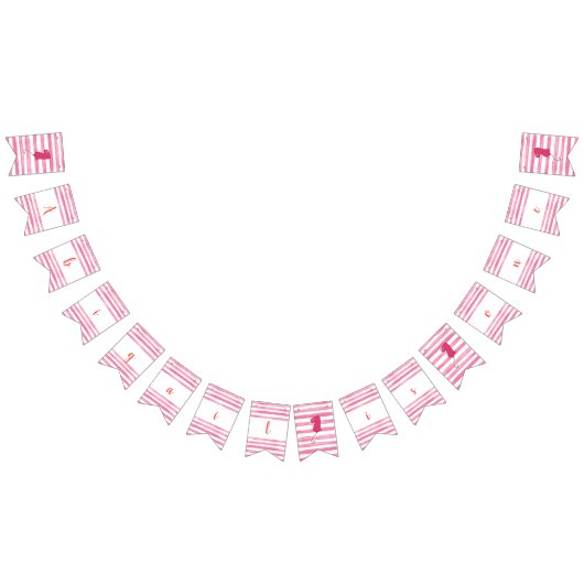 ガールバルーンをテーマにした最初の誕生日バナー バンティングフラッグ (全)