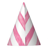 ガールバルーンをテーマにした1歳の誕生日の水彩 パーティーハット (裏面)