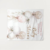 ガールバルーンベビーシャワー背景 タペストリー (正面(横))