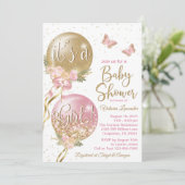 ガールバルーンベビーシャワー 招待状 (スタンド正面)