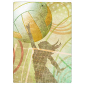 ガールバレーボール選手ネット クリップボード (裏面)