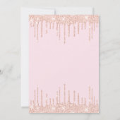 ガールバースデーパーティーグラムメイクアップ 招待状 (裏面)