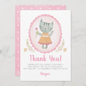 ガールバースデーパーティーサンキューカード サンキューカード (正面/裏面)