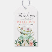 ガールバースデーパーティーティーパーティーフェイバーラベル ギフトタグ (正面)