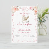 ガールバーディファースト誕生日 招待状 (スタンド正面)