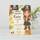 ガールパイレーツ誕生日招待状アホイマテイパーティー 招待状 (スタンド正面)
