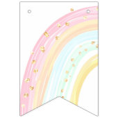 ガールパステルレインボーバースデーパーティーのバンティングバナー バンティングフラッグ (第1の旗)