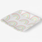 ガールパステルレインボーバースデーパーティー ペーパープレート (傾斜あり)