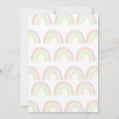 ガールパステルレインボーバースデーパーティー 招待状 (裏面)