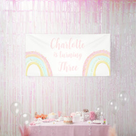 ガールパステルレインボーバースデーパーティー 横断幕