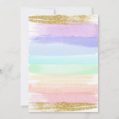 ガールパステルレインボー3rd誕生日招待状 招待状 (裏面)