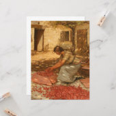 ガールパッキングさくらんぼインProvence (フランス) カード (正面/裏面インサイチュ)