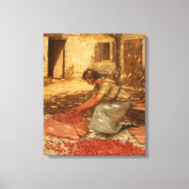 ガールパッキングさくらんぼインProvence （フランス） キャンバスプリント