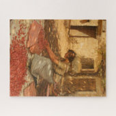 ガールパッキングさくらんぼインProvence （フランス） ジグソーパズル (横)