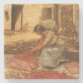 ガールパッキングさくらんぼインProvence （フランス） ストーンコースター