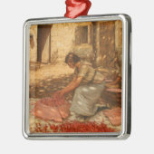 ガールパッキングさくらんぼインProvence （フランス） メタルオーナメント (左)