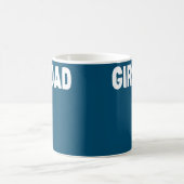 ガールパパ男性へヴィンテージ誇りを持ったファザーオブガールパパ コーヒーマグカップ (中央)