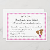 ガールパピーシャワー招待状 招待状 (正面/裏面)