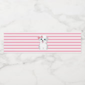 ガールパピー誕生日パーティーウォーターボトルラベル ペットボトルラベル (シングルラベル)