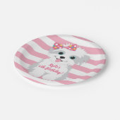 ガールパピー誕生日パーティー ペーパープレート (アングル)