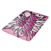 ガールパワーおもしろいレトロ漫画ブックアーポップ・アートのト バスマット (アングル)