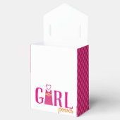 ガールパワーかわいいドレスピンクの格子花 フェイバーボックス (オープン)