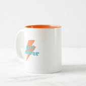 ガールパワーコーヒーマグはっきりした- & 感動的 ツートーンマグカップ (正面左)