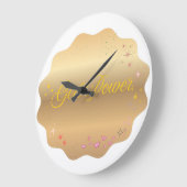 ガールパワーシェイプ ラージ壁時計 (傾斜)