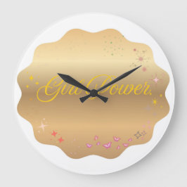 ガールパワーシェイプ ラージ壁時計