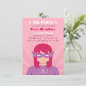 ガールパワースーパーヒーローバースデーパーティーバッシュ 招待状 (スタンド正面)