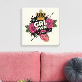 ガールパワータトゥースタイル キャンバスプリント (インサイチュ (リビング))