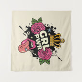 ガールパワータトゥースタイル タペストリー (正面(横))