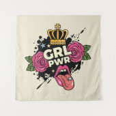 ガールパワータトゥースタイル タペストリー (正面)