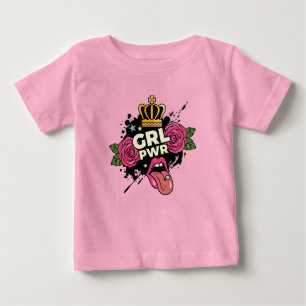 ガールパワータトゥースタイル ベビーTシャツ