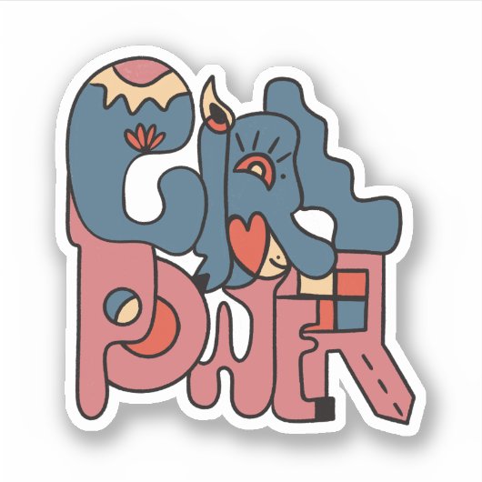 ガールパワーダーク シール (正面)